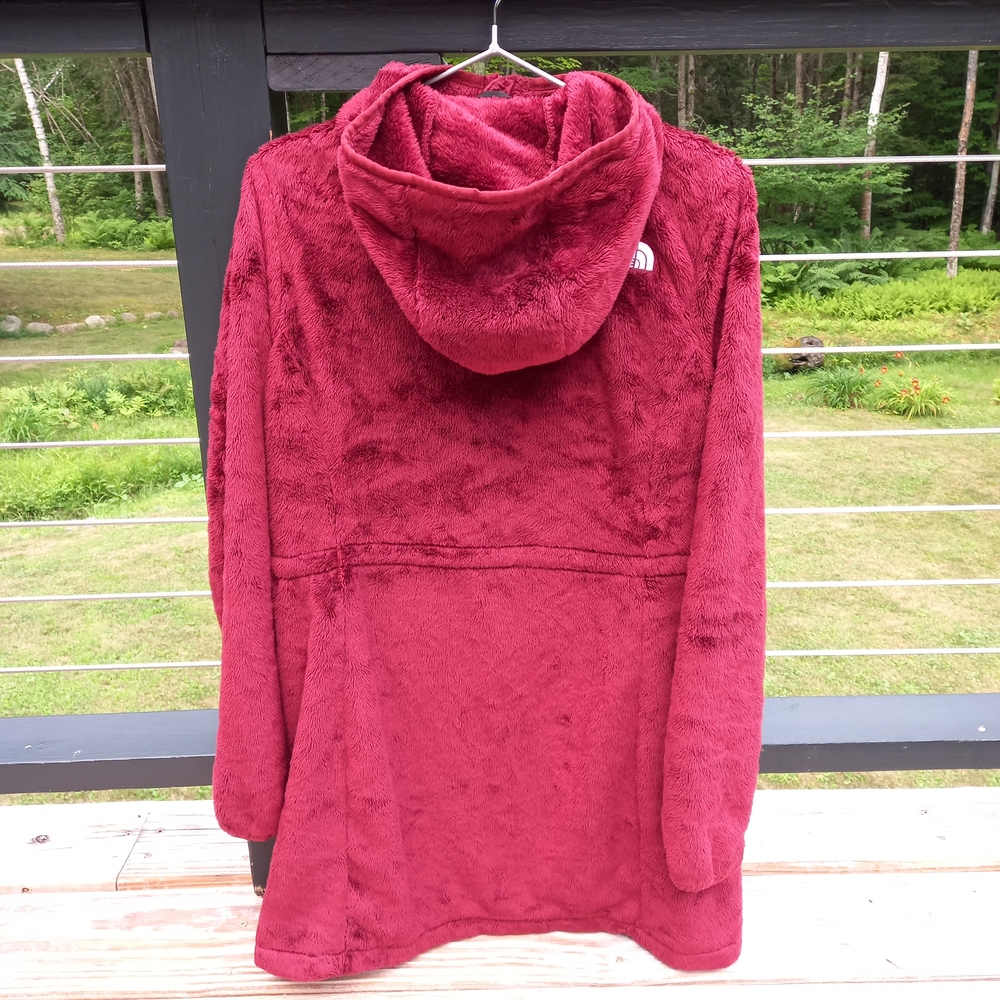 The North Face Women's Osito Long Burgundy Fleece Jacket - Picture 5 of 7